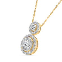 Vintage Double Circle Of Diamond Pendant