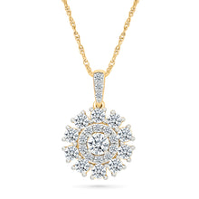 Floral Gold & Diamond Pendant