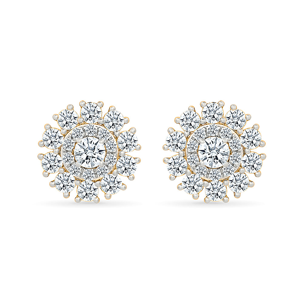 Delicacy Gold & Diamond Earrings