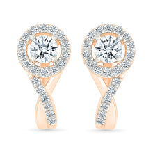 Charm Gold & Diamond Hoops Earrings