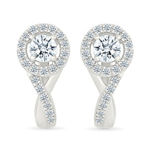 Charm Gold & Diamond Hoops Earrings