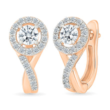 Charm Gold & Diamond Hoops Earrings