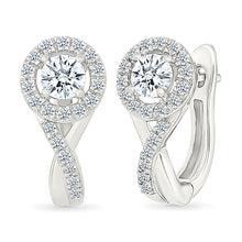 Charm Gold & Diamond Hoops Earrings