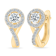 Charm Gold & Diamond Hoops Earrings