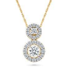 Double Circle Diamond Pendant