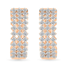 Radiant Diamond Hoops Earrings