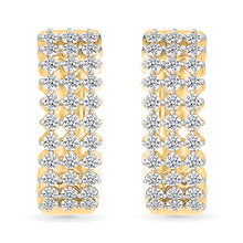 Radiant Diamond Hoops Earrings