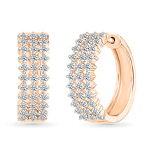 Radiant Diamond Hoops Earrings