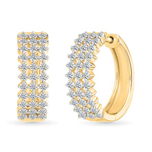 Radiant Diamond Hoops Earrings