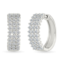Radiant Diamond Hoops Earrings