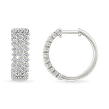 Radiant Diamond Hoops Earrings