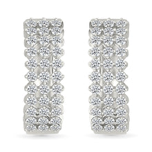 Radiant Diamond Hoops Earrings