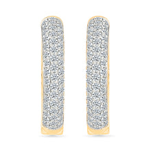Classical Huggies Gold & Diamond Earrings