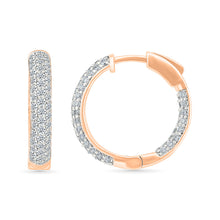 Classical Huggies Gold & Diamond Earrings