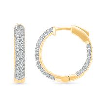 Classical Huggies Gold & Diamond Earrings