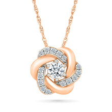 Diamond Swirl Blossom Pendant