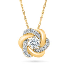 Diamond Swirl Blossom Pendant