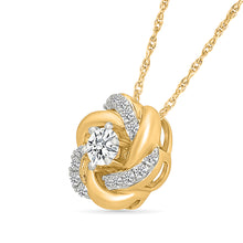 Diamond Swirl Blossom Pendant