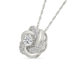 Diamond Swirl Blossom Pendant