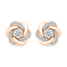 Floral Knot Diamond Studs Earrings