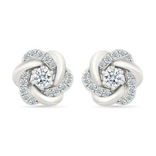Floral Knot Diamond Studs Earrings