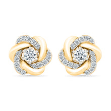 Floral Knot Diamond Studs Earrings