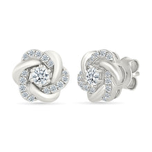 Floral Knot Diamond Studs Earrings