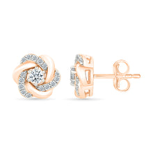 Floral Knot Diamond Studs Earrings