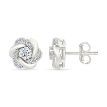 Floral Knot Diamond Studs Earrings