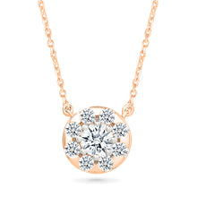 Diamond Floral Circle Necklace