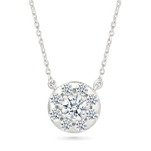 Diamond Floral Circle Necklace