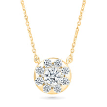 Diamond Floral Circle Necklace