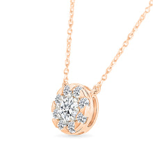 Diamond Floral Circle Necklace