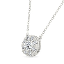 Diamond Floral Circle Necklace