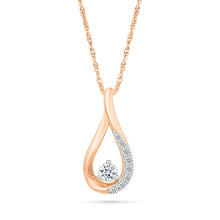 Flowing Dewdrop Diamond Pendant