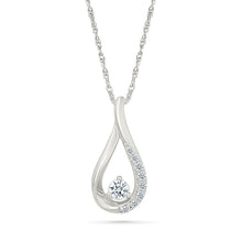 Flowing Dewdrop Diamond Pendant