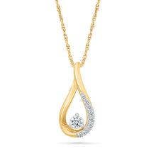 Flowing Dewdrop Diamond Pendant