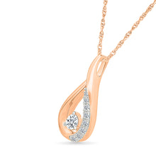 Flowing Dewdrop Diamond Pendant