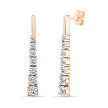Timeless Twinkle Gold & Diamond Bar Earrings
