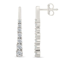 Timeless Twinkle Gold & Diamond Bar Earrings