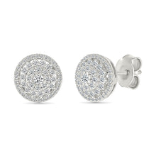 Sparkling Diamond Cluster Earrings