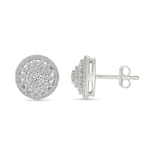 Sparkling Diamond Cluster Earrings