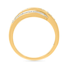 Ripple Diamond Wave Ring