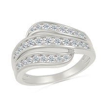 Ripple Diamond Wave Ring