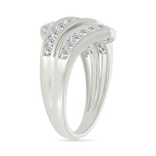 Ripple Diamond Wave Ring