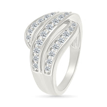 Ripple Diamond Wave Ring