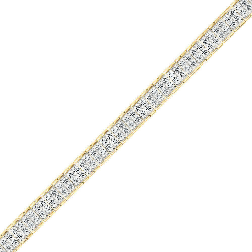 Starlight Gridiron Gold & Diamond Bracelet