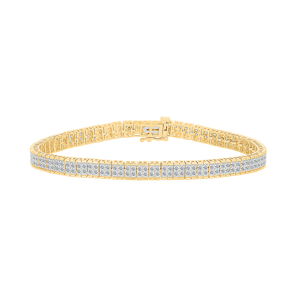 Starlight Gridiron Gold & Diamond Bracelet