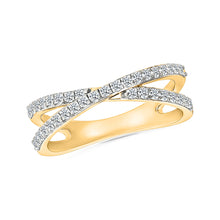 Crisscross Sparkle Diamond Ring