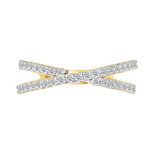 Crisscross Sparkle Diamond Ring